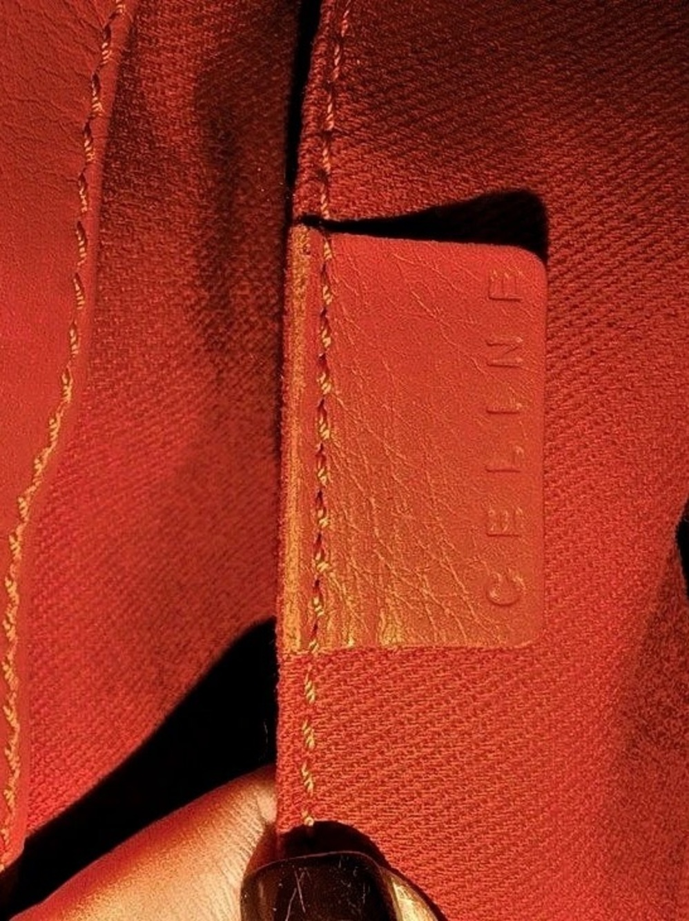 Celine Boogie Bag Orange Leather Tote - Picture 9 of 11